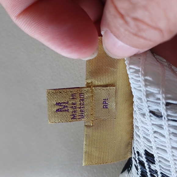 Princess Vera Wang floral tunic, white & black, M - Picture 4 of 6